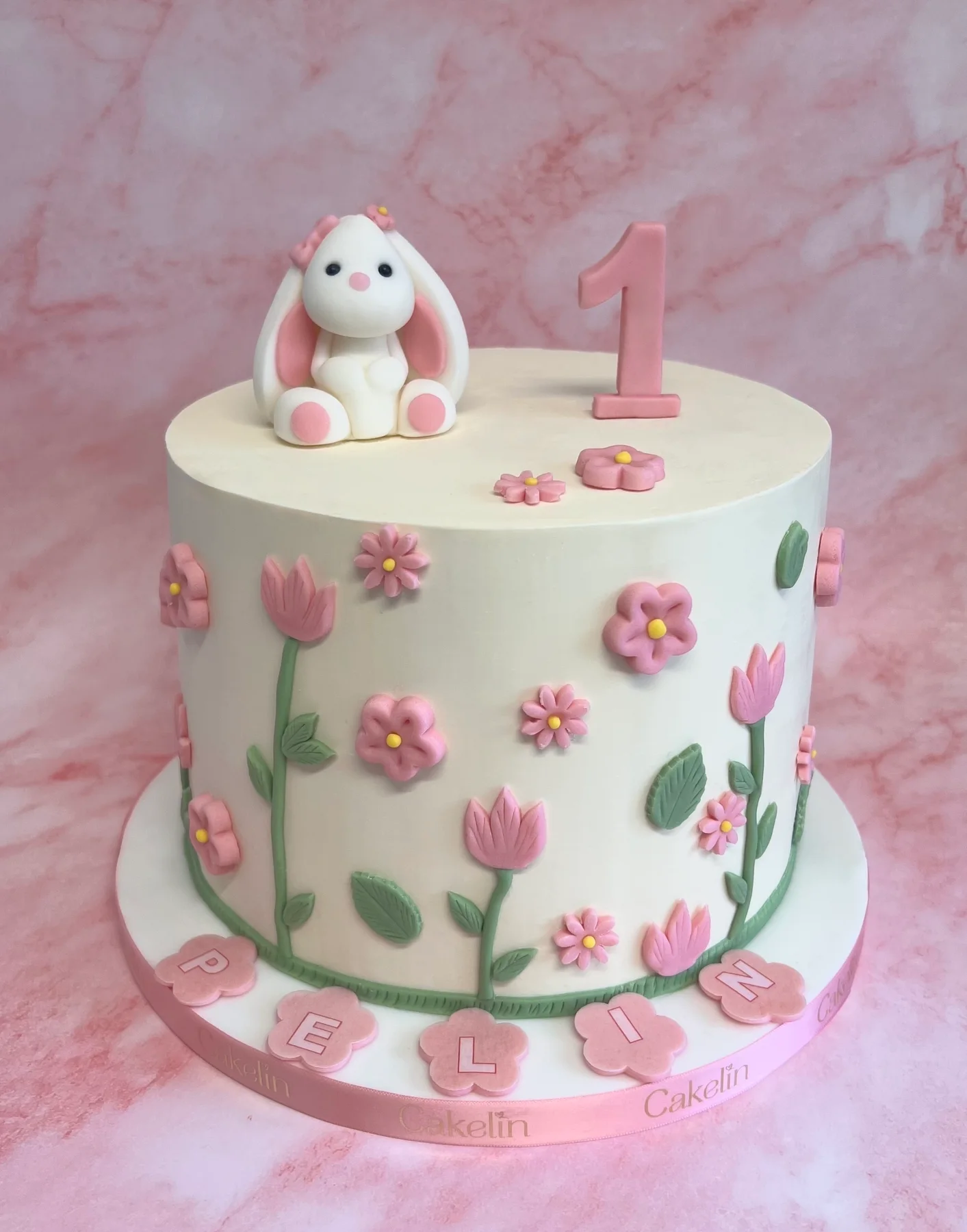 Children's first birthday bunny cake