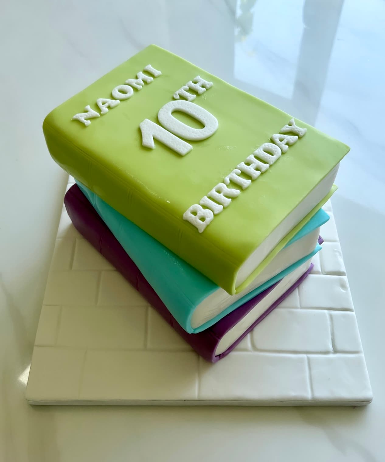 Book Stack Birthday Cake