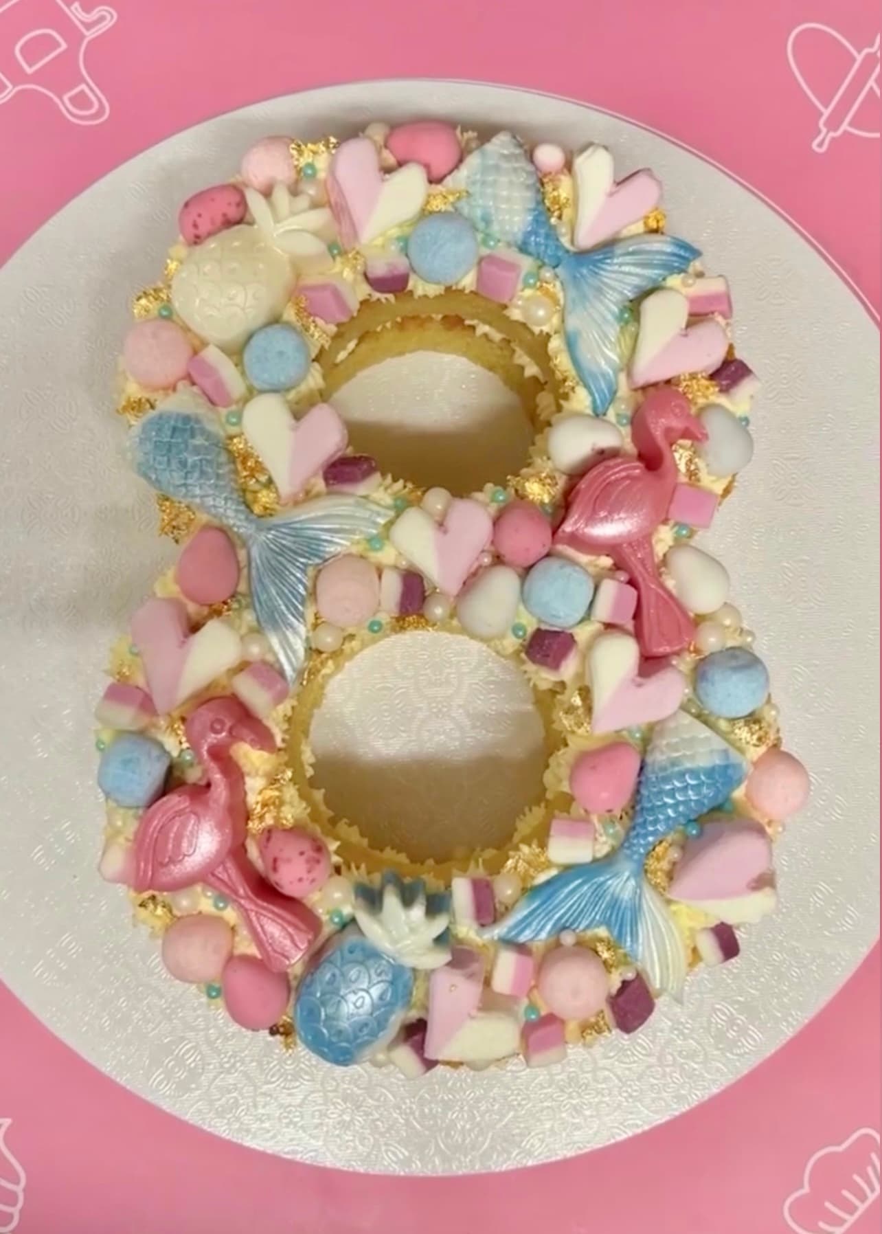 Mermaid Number Cake
