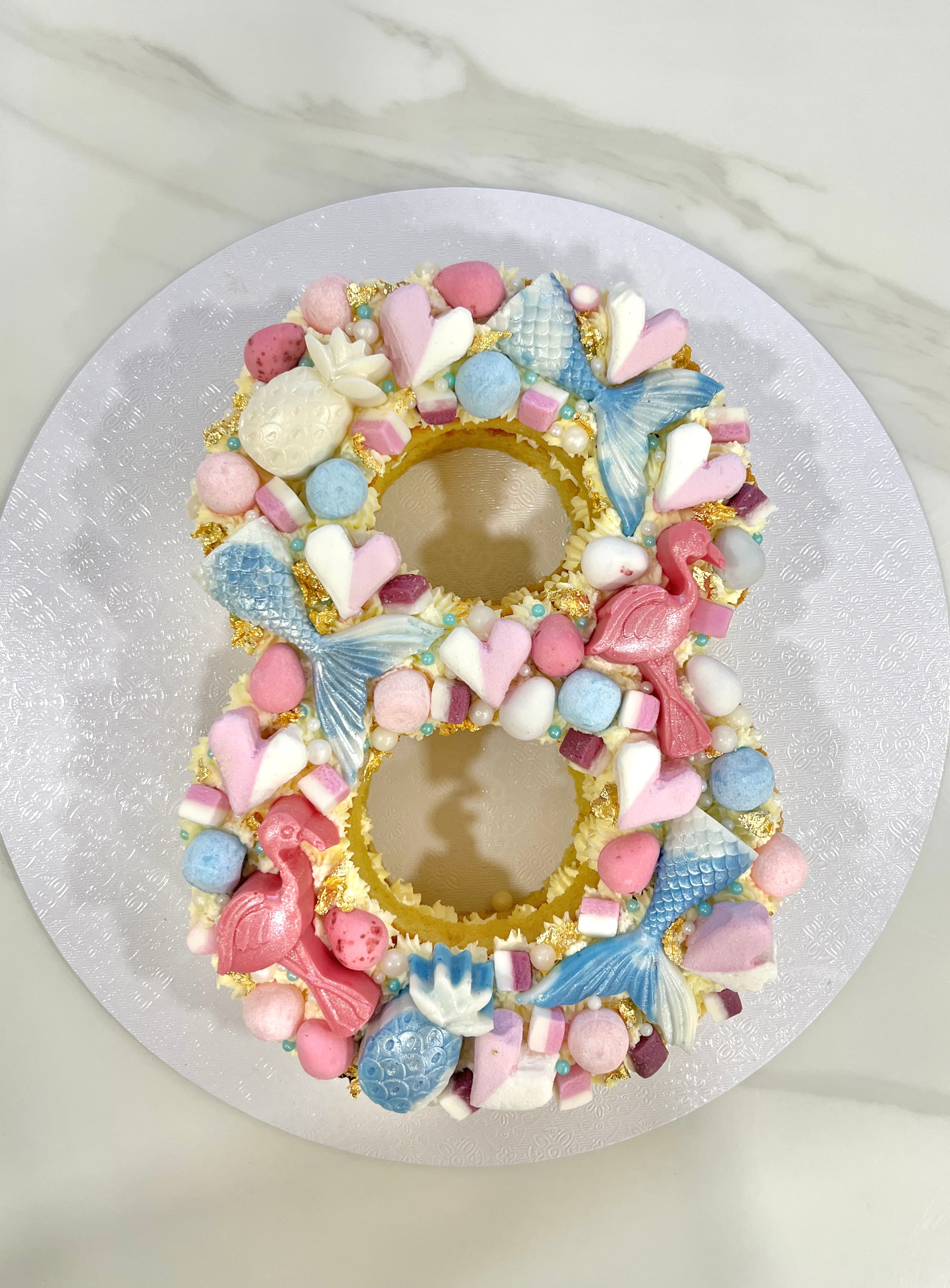 Mermaid Number Eight Cake