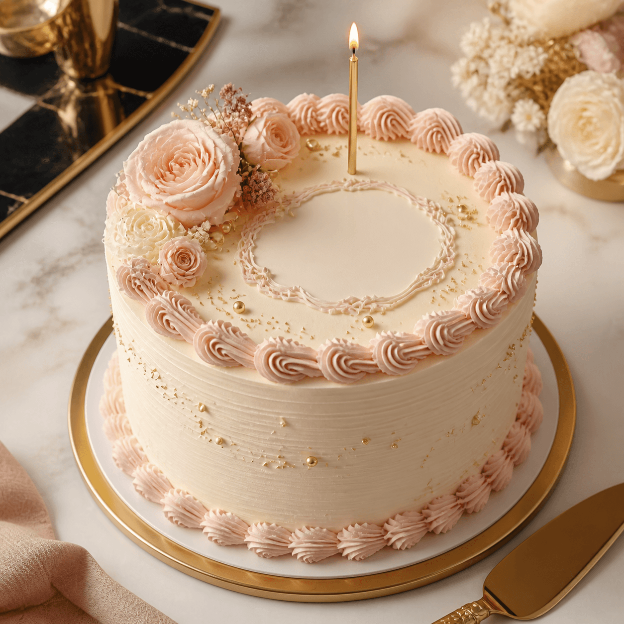 Ready Blush Birthday Cake