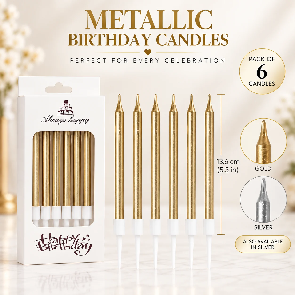 Classic birthday candle pack